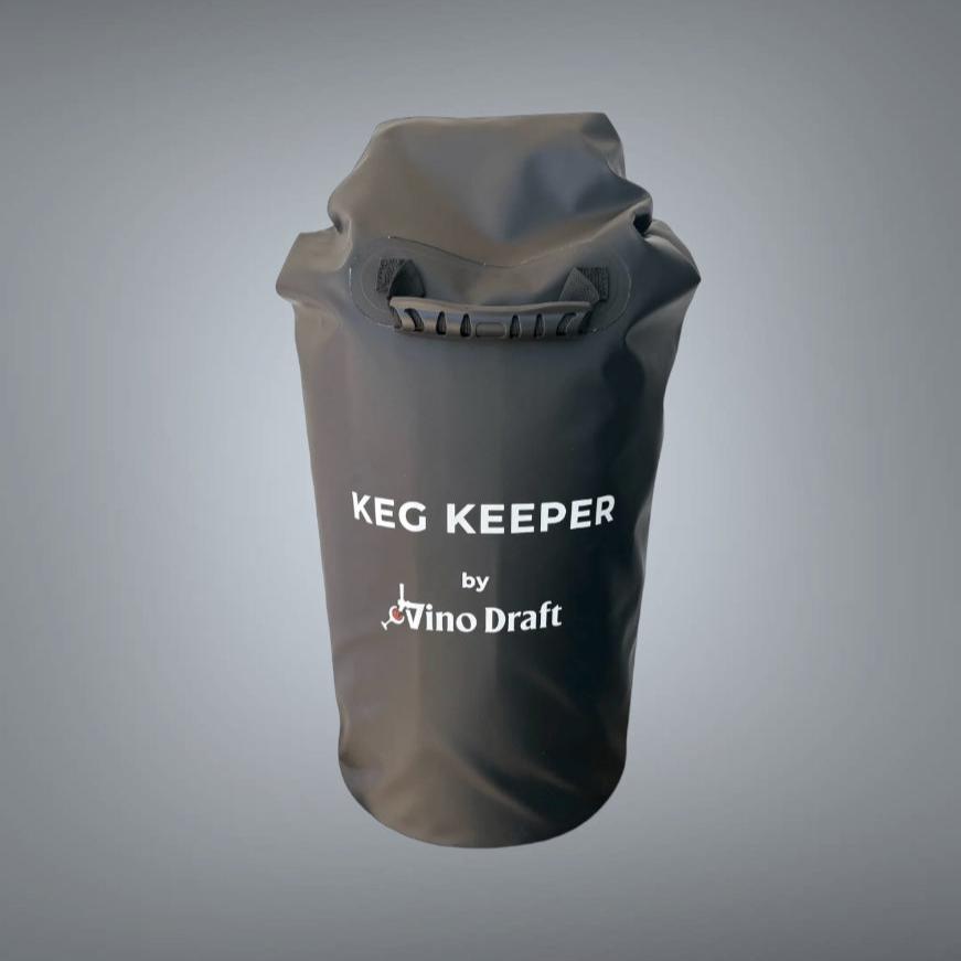 Keg Keeper insulated keg bag cooler for 1/6 "sixtel" kegs (20L), or also can be used as a portable cooler for smaller kegs, cans, growlers; by Add-A-Tap
